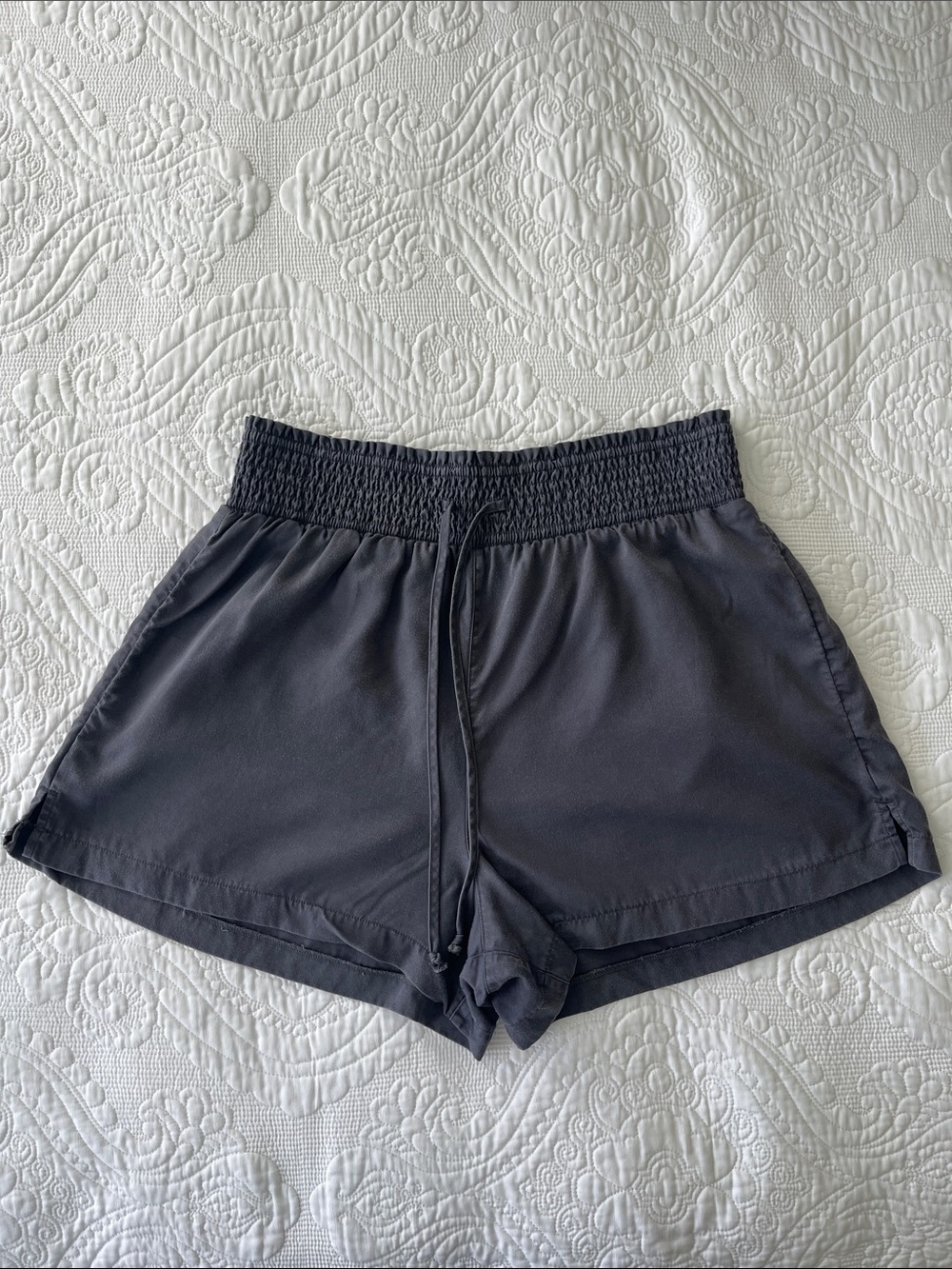 Abercrombie & Fitch Charcoal Elastic-Waist Shorts